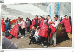  ?? AP ?? Last year, 2.6 million tourists visited the mountain, according to Yulong Snow Mountain park officials.