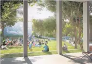  ??  ?? The renovation of the Norton Museum of Art broke ground in 2016 and will reopen Feb. 9 with a great lawn, reflecting pool, new exhibit space and an auditorium.