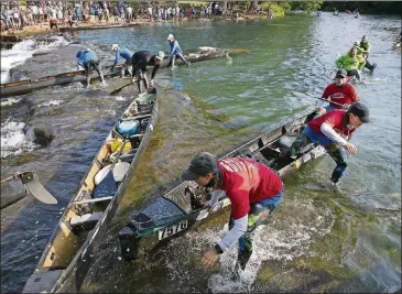  ?? RALPH BARRERA/AMERICAN-STATESMAN 2017 ?? The Texas Water Safari is called “the World’s Toughest Canoe Race” by organizers. It launches June 9.