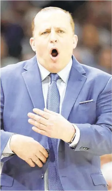  ?? AP PHOTO ?? Tom Thibodeau does not have the kind of roster that is likely to see much success this season.