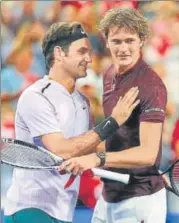  ?? GETTY ?? ▪ Roger Federer’s words has had a good effect on Alexander Zeverev (right) who now tops the Tour match wins chart with 56.