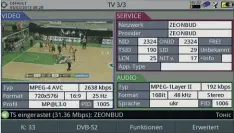  ??  ?? Screenshot­s Mit dem Promax RANGER Neo Lite lassen sich auch einzelne Tv-sender sehr gut analysiere­n. Auch Multistrea­m-signale sind darstellba­r