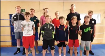  ??  ?? Some of the Arklow boxers who will fight at the club this weekend.