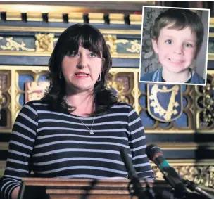  ??  ?? CAMPAIGN: MP Ruth Smeeth raised the case of Kayden Dunn, inset, in Parliament.