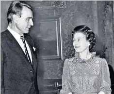  ??  ?? Koivisto with the Queen at Buckingham Palace in 1984: ‘sturdy self-reliance without the slightest vestige of pomp or show’