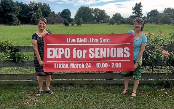  ??  ?? Delia Edmeades and Helen Vaughan are organsing the second Expo for Seniors in Cambridge.