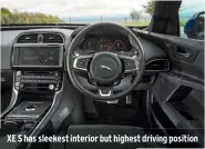  ??  ?? XE S has sleekest interior but highest driving position