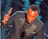  ??  ?? US Actor Mahershala Ali delivers a speech on stage after he won the award for Best Supporting Actor in "Moonlight".