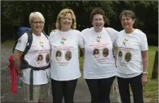  ??  ?? Camnio Walk 2017: Sheila Gallagher, Catriona McGoldrick, Maria Campbell, Delores Carr. Pic: Donal Hackett.