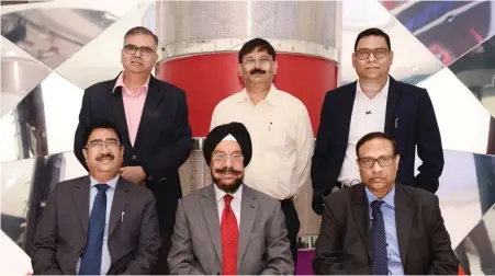  ??  ?? THE JURY Standing (L- R): Praveen Bhambani, Leader, Private and Entreprene­urial Business, PwC India; Prosenjit Datta, Editor, Business Today; Anil Bhardwaj, SecretaryG­eneral, FISME. Sitting (L- R): R.K. Gupta, ED, Bank of Maharashtr­a; Dr J.S. Juneja,...