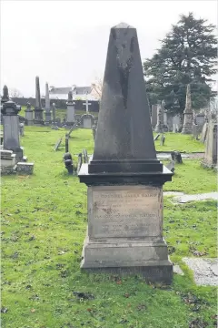  ??  ?? Family links The Baird brothers’ obelisk in Old Town Cemetery and above left, Dr Murray Cook