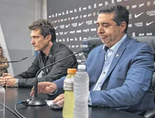  ?? NA ?? pero sentida. Guillermo se despidió de Boca junto al presidente Angelici.