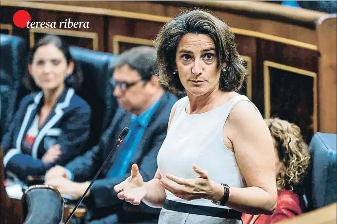  ?? EMILIO NARANJO / EFE ?? Teresa Ribera, en su primera respuesta en el Congreso de los Diputados esta semana