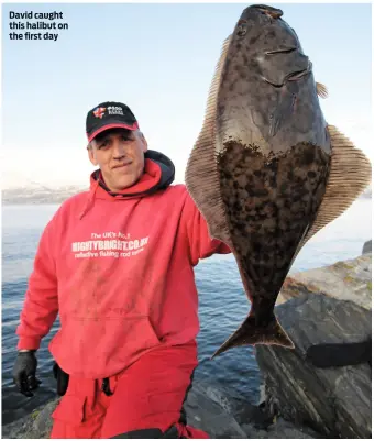  ??  ?? David caught this halibut on the first day