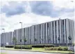  ??  ?? Unsuitable site Ms Mitchell says the “horrendous parking and flooding issues” around the Gartcosh crime campus (pictured) means her favoured option for Monklands Hospital is a new build on the Glenmavis site