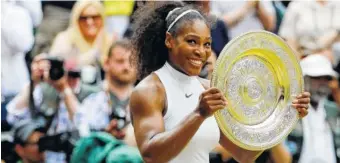  ?? ASSOCIATED PRESS FILE PHOTO ?? Seven-time Wimbledon winner Serena Williams is seeded 25th this year.