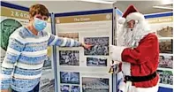  ?? ?? The Mountsorre­l Heritage Group had a special visitor to their museum on the run up to Christmas when Santa Claus popped in.