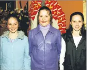  ?? ?? Twins Elaine and Annette Sheehan with their first cousin Christine Sheehan, all from Glenville, after receiving the Sacrament of Confirmati­on in Watergrass­hill in 2001.