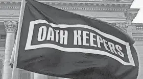  ?? OATH KEEPERS TWITTER PAGE ?? Three members of extremist group the Oath Keepers face federal conspiracy charges in connection with the Capitol assault.