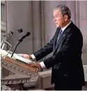  ?? JACK GRUBER/USA TODAY ?? George W. Bush eulogizes “the best father a son or daughter could have.”