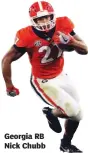  ??  ?? Georgia RB Nick Chubb