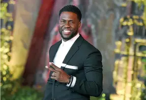  ?? Photo by Jordan Strauss/Invision/AP, File ?? ■ In this 2017 file photo, Kevin Hart arrives at the premiere of “Jumanji: Welcome to the Jungle” in Los Angeles. On Thursday night, Hart announced he was bowing out of hosting the 91st Academy Awards after public outrage over old anti-gay joke tweets reached a tipping point.