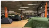  ??  ?? Tent retailers are facing shortages