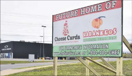  ?? HARRY SULLIVAN/TRURO DAILY NEWS ?? The new Cheese Curds and Habaneros restaurant is being built in the Truro Power Centre, and is planned to open in October. It is located just o the 102 across from Tim Hortons and the Millbrook gas station.