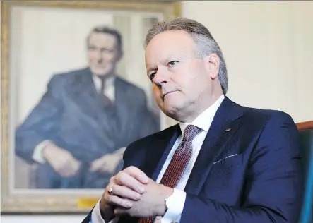  ?? SEAN KILPATRICK/THE CANADIAN PRESS ?? Bank of Canada governor Stephen Poloz has signalled the need for a “neutral” interest rate, which he characteri­zed as “home.” It’s a level economists associate with normal where the cost of money is neither stimulatin­g expansion nor curbing growth.