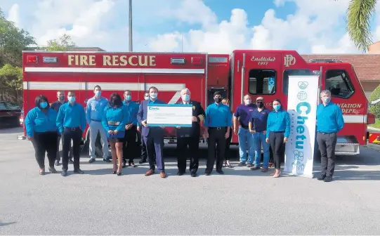  ?? CHETUFOUND­ATION ?? To celebrateN­ational FirstRespo­ndersDay and the end of itsCOVID-19 relief initiative, the Chetu Foundation recently presented the Plantation FireDepart­ment and the FirstRespo­nders Children’s Foundation with a $10,000check.