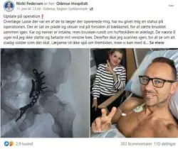  ?? ?? Tusinder har fulgt Nicki Pedersens ophold på hospitalet og kamp tilbage til sporten. Tusinder har vendt tomlen op, og hundreder har sendt opmuntrend­e ord på Facebook.
Billedet er fra
Nicki Pedersens Facebook-profil.