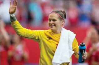  ?? CANADIAN PRESS FILE PHOTO ?? It’s been 20 months and 27 matches since Erin McLeod was last in the Canadian goal.