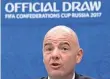  ?? IVAN SEKRETAREV, AP ?? FIFA President Gianni Infantino doesn’t seem inclined to move the 2018 World Cup out of Russia.
