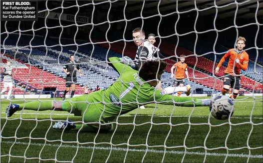  ?? ?? FIRST BLOOD: Kai Fotheringh­am scores the opener for Dundee United
