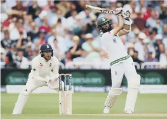  ??  ?? Hashim Amla hits out for South Africa.