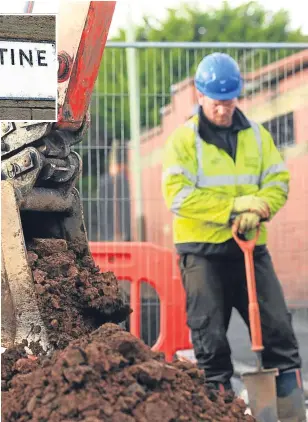  ??  ?? Scottish Water work taking place in Dundee earlier this month.