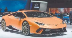  ?? MARTIAL TREZZINI/THE ASSOCIATED PRESS ?? Lamborghin­i is trying to build excitement around what it’s bringing to Geneva, which will be a major update to an existing model.