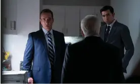  ?? ?? Cousin Greg and soon-to-be-an-ex Tom … Matthew Macfadyen and Nicholas Braun face it out in season four, episode two. Photograph: Home Box Office