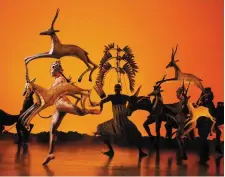  ??  ?? A roaring success: The Lion King Broadway show