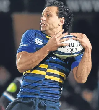  ??  ?? Isa Nacewa brought up his 500th point for Leinster yesterday.