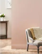  ?? ?? Blush pink paint is ideal for northfacin­g rooms
Pic: Sophie Allport/PA