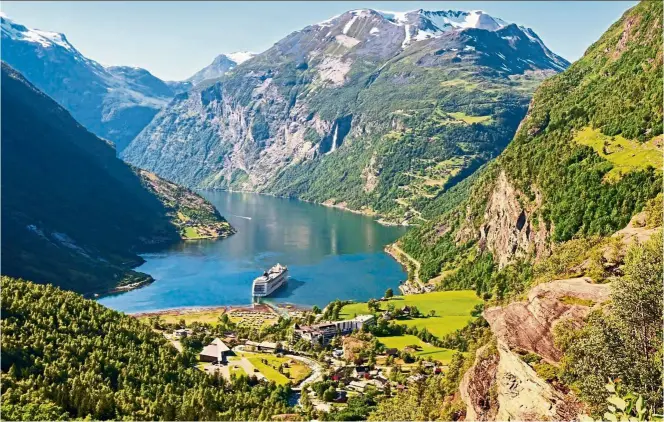  ??  ?? Bird’s-eye view of Norway’s spectacula­r fjords.