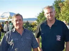  ??  ?? Mal Smith supplied the potatoes for the lunch and Steve Carey supplied the beef from his butchery.