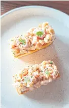  ?? ?? The lobster toast snack.