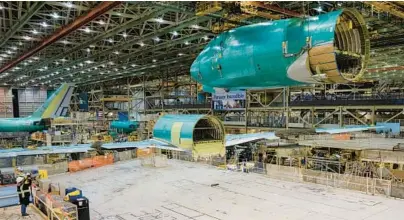  ?? JOVELLE TAMAYO/THE NEW YORK TIMES 2022 ?? This Boeing factory, where every 747 jumbo jet was built — 1,574 of them — is in Everett, Wash.