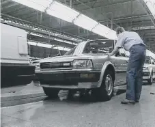  ??  ?? The first car to be built at the Sunderland plant was the Bluebird.