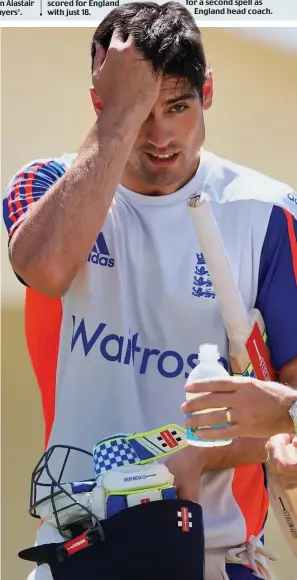  ??  ?? Now what? captain Alastair Cook (left) and coach Peter Moores have plenty to talk about after Paul Downton’s sacking