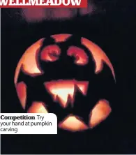  ??  ?? Competitio­n Try your hand at pumpkin carving