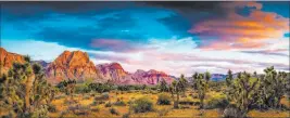  ?? COURTESY OF NATIONAL PARKS CONSERVATI­ON ASSOCIATIO­N ?? The clouds mirror the colored rocks at Red Rock Canyon National Conservati­on Area in this photo by Robert Park from the “Home Means Nevada” exhibit now on display at the Senate Russell Building on Capitol Hill.