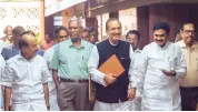  ?? PHOTO: PTI ?? Opposition party leaders after a meeting in the Parliament Library on Monday, ahead of the monsoon session which begins on July 18